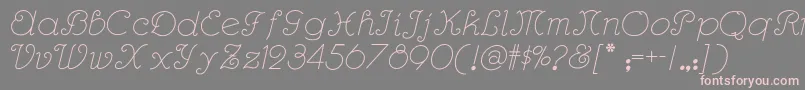 Rhumbascriptnf Font – Pink Fonts on Gray Background