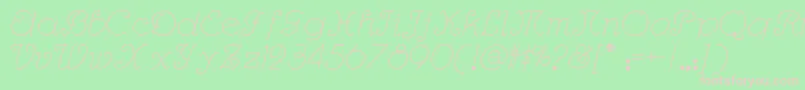 Rhumbascriptnf Font – Pink Fonts on Green Background