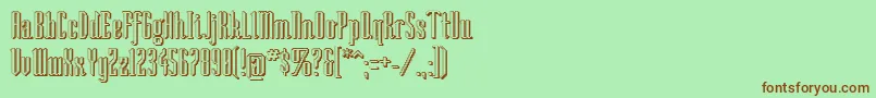 SoShady Font – Brown Fonts on Green Background