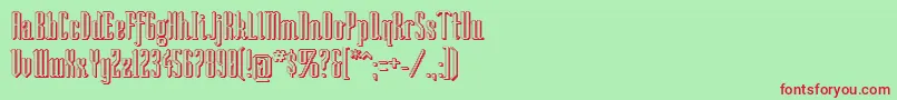 SoShady-fontti – punaiset fontit vihreällä taustalla