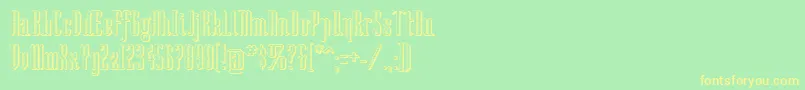 SoShady Font – Yellow Fonts on Green Background