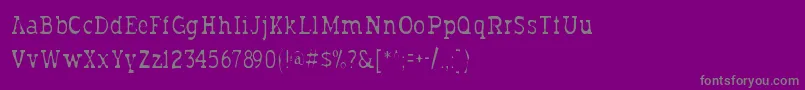 Typodermicgaunt Font – Gray Fonts on Purple Background
