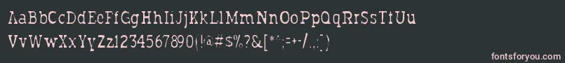 Шрифт Typodermicgaunt – розовые шрифты на чёрном фоне