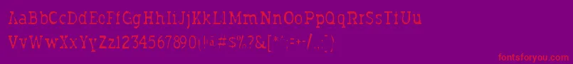 Шрифт Typodermicgaunt – красные шрифты на фиолетовом фоне