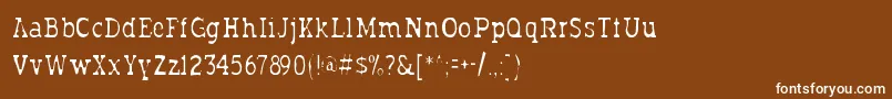 Typodermicgaunt Font – White Fonts on Brown Background