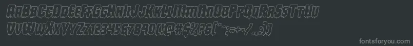 Deathbloodoutital Font – Gray Fonts on Black Background