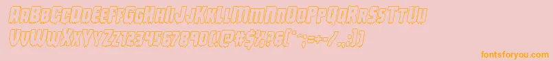 Deathbloodoutital Font – Orange Fonts on Pink Background