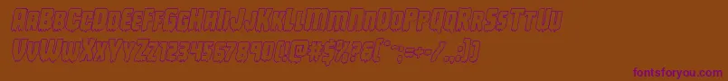 Deathbloodoutital Font – Purple Fonts on Brown Background