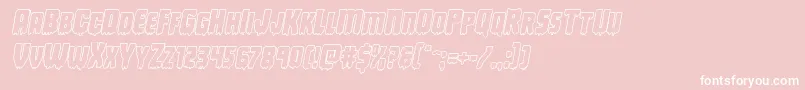 Deathbloodoutital Font – White Fonts on Pink Background