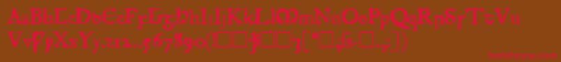 JuniusRough Font – Red Fonts on Brown Background