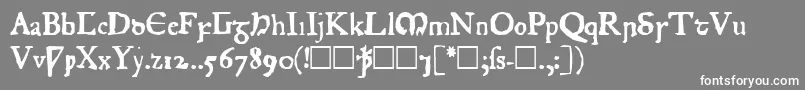 JuniusRough Font – White Fonts on Gray Background