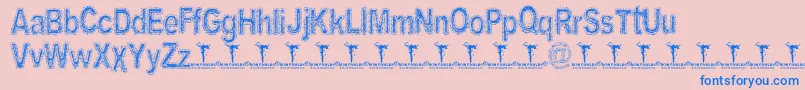 ArenatoxFontDemo Font – Blue Fonts on Pink Background