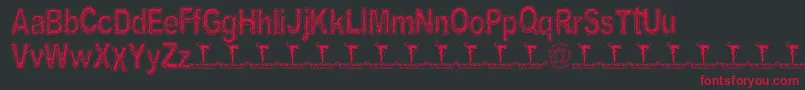 ArenatoxFontDemo-Schriftart – Rote Schriften auf schwarzem Hintergrund