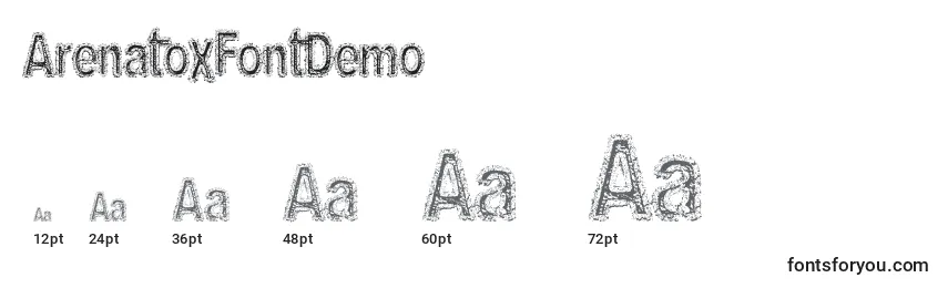 Размеры шрифта ArenatoxFontDemo