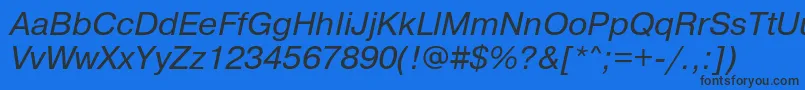 Шрифт PragmaticaBookItalic – чёрные шрифты на синем фоне