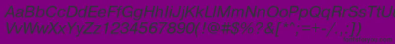 PragmaticaBookItalic Font – Black Fonts on Purple Background