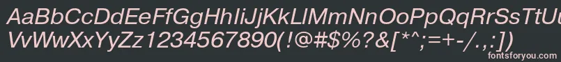 PragmaticaBookItalic Font – Pink Fonts on Black Background