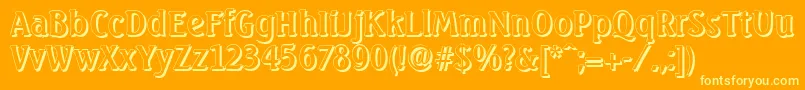 SeagullshadowRegular Font – Yellow Fonts on Orange Background