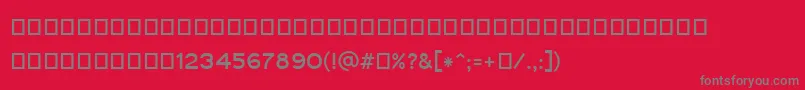Gautami Font – Gray Fonts on Red Background