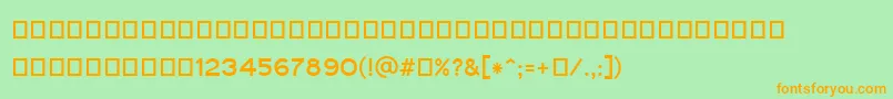 Gautami Font – Orange Fonts on Green Background