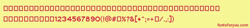 Gautami Font – Red Fonts on Yellow Background