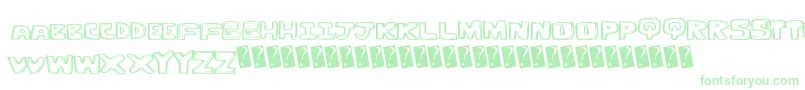 Outlinetwelve Font – Green Fonts on White Background