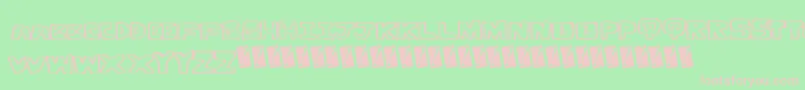 Outlinetwelve Font – Pink Fonts on Green Background