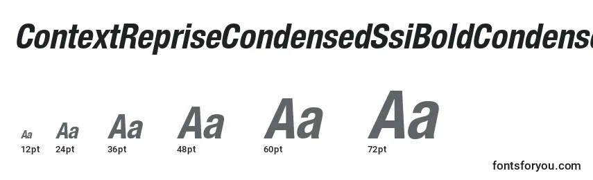 Größen der Schriftart ContextRepriseCondensedSsiBoldCondensedItalic