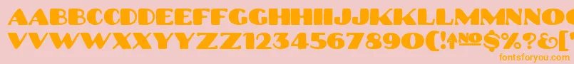 Platinum Hub Caps Solid Font – Orange Fonts on Pink Background