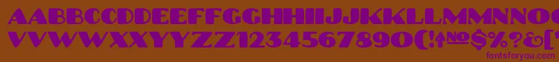 Platinum Hub Caps Solid-Schriftart – Violette Schriften auf braunem Hintergrund