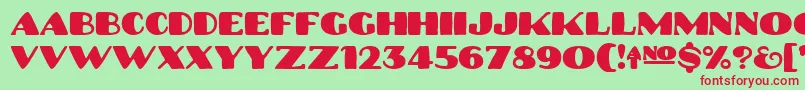 Platinum Hub Caps Solid Font – Red Fonts on Green Background