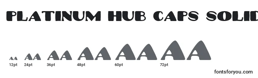 Größen der Schriftart Platinum Hub Caps Solid
