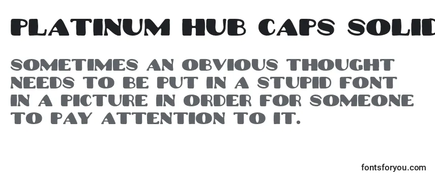 Platinum Hub Caps Solid Font