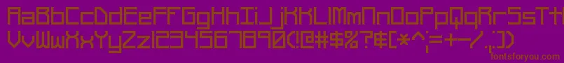 Rehearsp Font – Brown Fonts on Purple Background