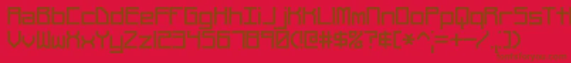 Rehearsp Font – Brown Fonts on Red Background