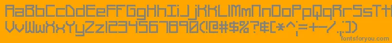 フォントRehearsp – オレンジの背景に灰色の文字