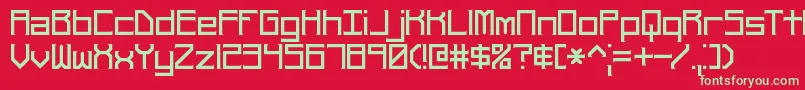 Rehearsp Font – Green Fonts on Red Background