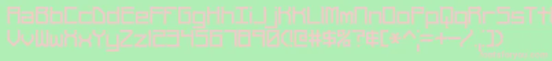 Rehearsp Font – Pink Fonts on Green Background