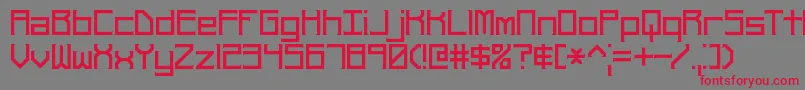 Rehearsp Font – Red Fonts on Gray Background