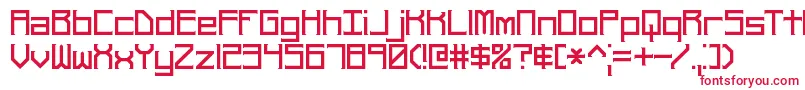Rehearsp Font – Red Fonts on White Background