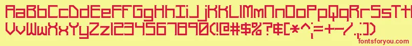 Rehearsp Font – Red Fonts on Yellow Background