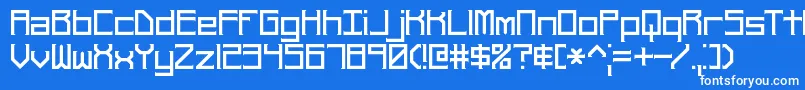 Rehearsp Font – White Fonts on Blue Background