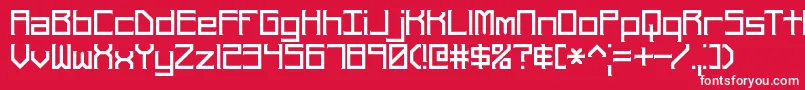 フォントRehearsp – 赤い背景に白い文字