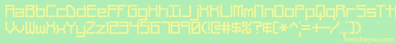 Rehearsp Font – Yellow Fonts on Green Background