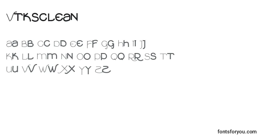 Czcionka Vtksclean – alfabet, cyfry, specjalne znaki