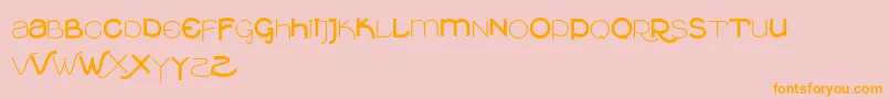 Vtksclean Font – Orange Fonts on Pink Background