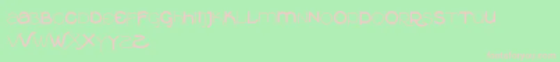 Vtksclean-Schriftart – Rosa Schriften auf grünem Hintergrund