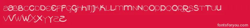 Vtksclean-fontti – vaaleanpunaiset fontit punaisella taustalla