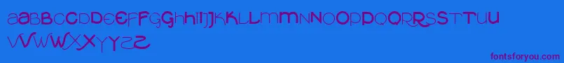 Vtksclean Font – Purple Fonts on Blue Background