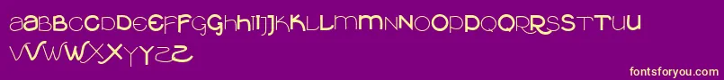 Vtksclean Font – Yellow Fonts on Purple Background